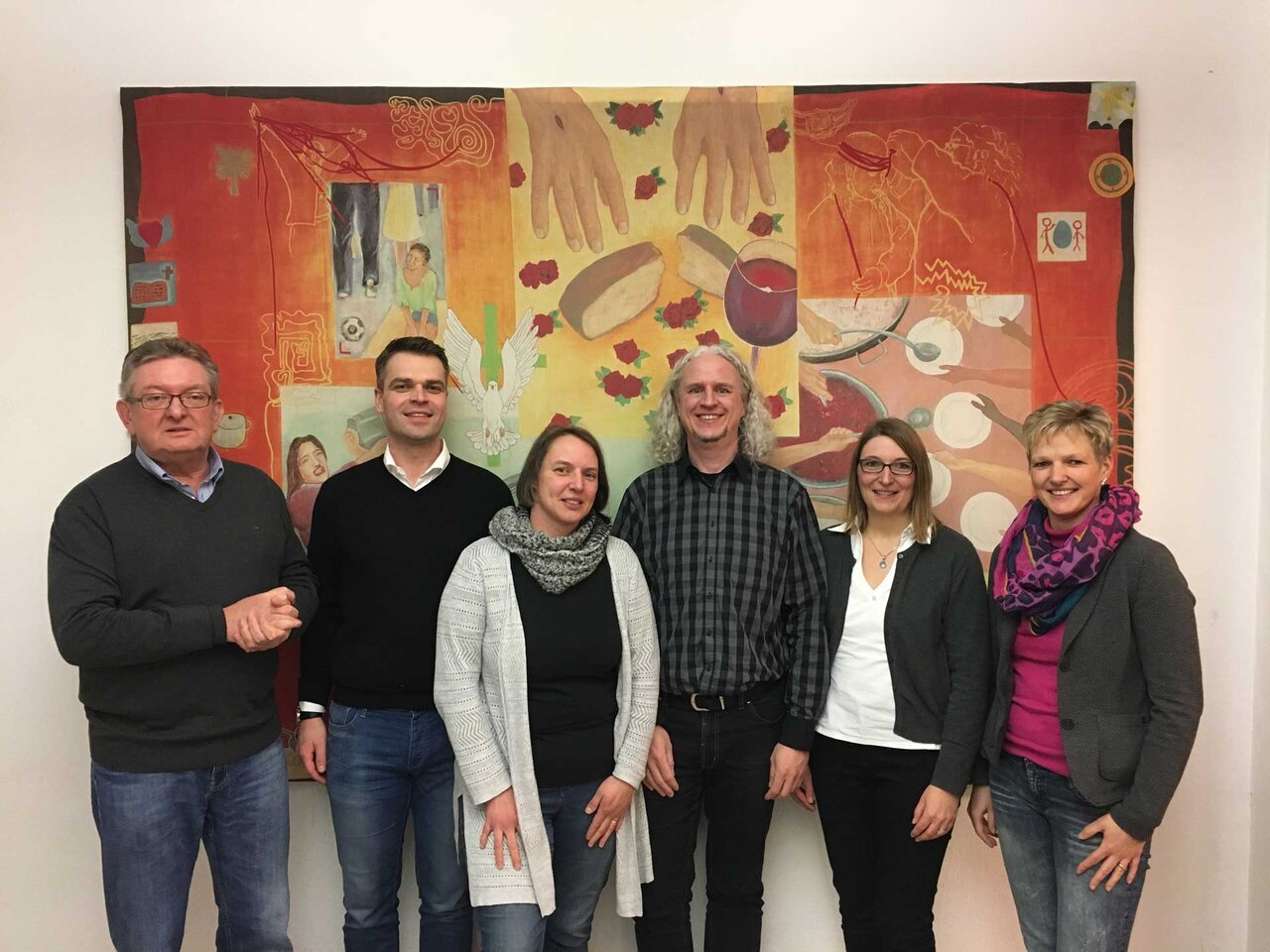 Der Gründungs-Vorstand 2018:  Bernfried Jacobi, Christian Schwarze, Sandra Freitag, Hendrik Förster, Michaela Schmitz und Dr. Kathrin Weiß.